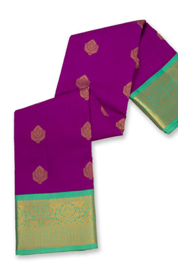 Purple Lightweight Fancy Kanjivaram Silk Saree with Contrast Pallu 10074838