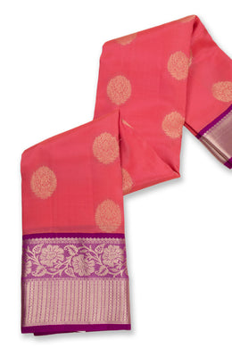 Pink Lightweight Fancy Kanjivaram Silk Saree with Contrast Pallu 10074839