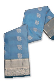 Blue Lightweight Fancy Kanjivaram Silk Saree with Contrast Pallu 10074843