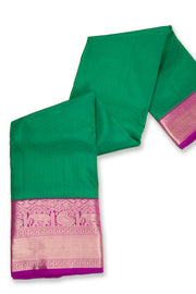 Green Lightweight Fancy Kanjivaram Silk Saree with Contrast Pallu 10074850