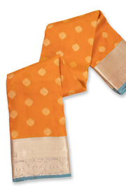 Orange Lightweight Fancy Kanjivaram Silk Saree with Contrast Pallu 10074852