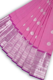 Pink Kanjivaram Vegan Silk Saree with Contrast Pallu 10074857