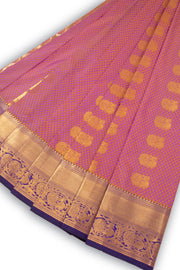 Purple Kanjivaram Vegan Silk Saree with Contrast Pallu 10074860
