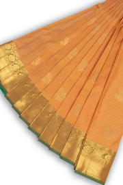 Brown Kanjivaram Vegan Silk Saree with Contrast Pallu 10074866