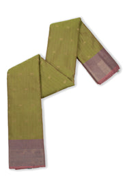 Kanjivaram Vegan Viscose Silk Saree Greenfinch Color Block Design 10075553