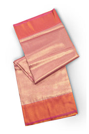  Pastel Cherry  Kanjivaram Tissue Vegan Silk Saree 10075573