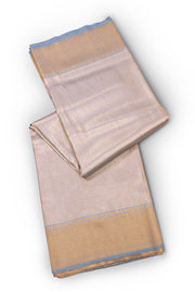 Pastel Sliver Kanjivaram Tissue Vegan Silk Saree 10075575