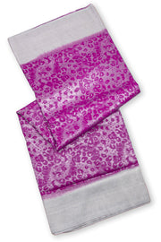 Deep Orchid Kanjivaram Tissue Vegan Silk Saree 10075576