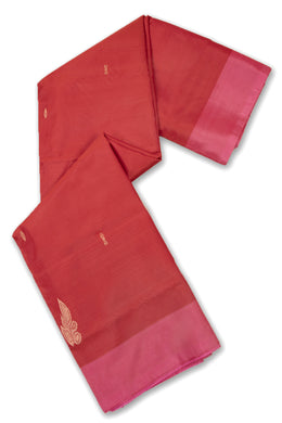 Pink Kanjivaram Vegan Silk Saree 10075923