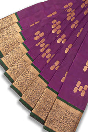 Purple  Kanjivaram Vegan Silk Saree 10076027