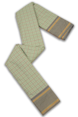 Green Art Silk Kanjivaram Saree With Checks Design 10076305