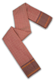 Pink Art Silk Kanjivaram Saree With Checks Design 10076306