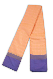 Peach Art Silk Kanjivaram Saree With Checks Design 10076310