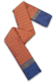 Brown Art Silk Kanjivaram Saree With Checks Design 10076312