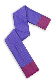 Purple Art Silk Kanjivaram Saree With Checks Design 10076315