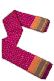 Pink Art Silk Kanjivaram Saree With Checks Design 10076321