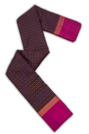 Brown Art Silk Kanjivaram Saree With Checks Design 10076322