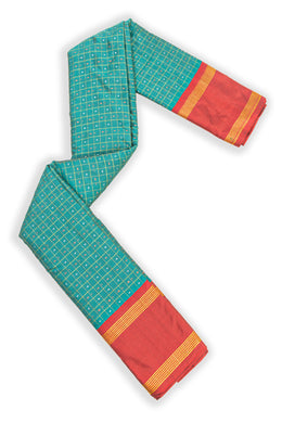 Green Art Silk Kanjivaram Saree With Checks Design 10076326