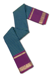 Blue Art Silk Kanjivaram Saree With Checks Design 10076329