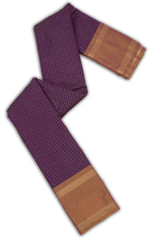 Purple Art Silk Kanjivaram Saree With Checks Design 10076334