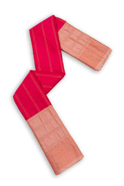 Pink Art Silk Kanjivaram Saree With Stripes Design 10076345