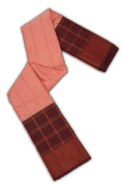 Pink Art Silk Kanjivaram Saree With Stripes Design 10076346