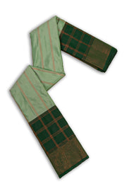 Green Art Silk Kanjivaram Saree With Stripes Design 10076349