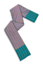 Lavender Art Silk Kanjivaram Saree With Stripes Design 10076350