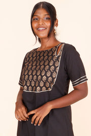Black Printed Cotton Co-ord Set 10075946