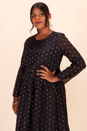 Black Printed Cotton Kurta Co-ord Set 10075952