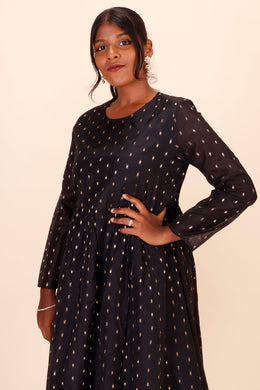 Black Printed Cotton Kurta Co-ord Set 10075952