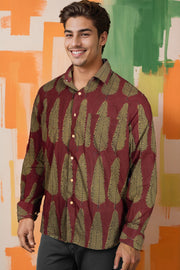 Maroon Bagh Printed Full Sleeve Men's Cotton Shirt 10075448