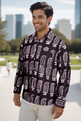 Black Bagh Printed Full Sleeve Men's Cotton Shirt 10075449