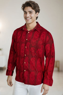 Red Bagh Printed Full Sleeve Men's Cotton Shirt 10075450