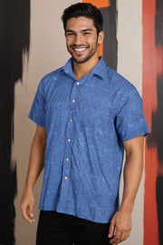 Blue Bagh Printed Half Sleeve Men's Cotton Shirt 10075451