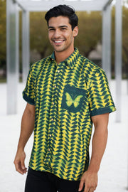 Indigo Handblock Print Pre-Washed Pure Cotton Shirt 10075459