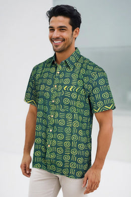 Indigo Handblock Print Pre-Washed Pure Cotton Shirt 10075465