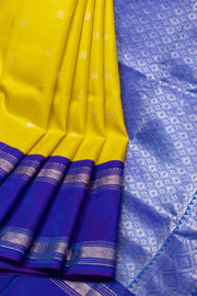 Yellow Gadwal Silk Saree 10075409