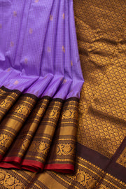 Purple Gadwal Kuttu Silk Saree 10075411