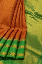 Orange Gadwal Kuttu Silk Saree 10075424