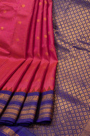 Red Gadwal Kuttu Silk Saree 10075433