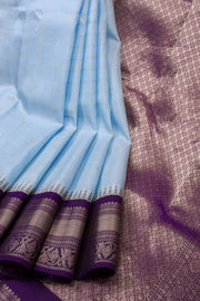 Blue Gadwal Kuttu Silk Saree 10075440