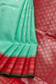 Green Gadwal Kuttu Silk Saree 10075442