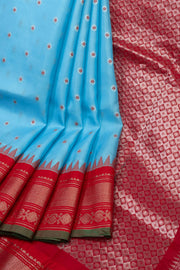 Blue Gadwal Kuttu Silk Saree 10075443