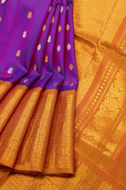 Purple Gadwal Silk Saree 10075445