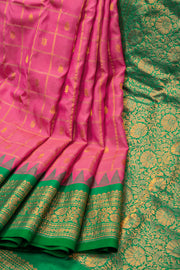 Pink Gadwal Kuttu Silk Saree 10076203
