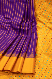 Purple Gadwal Kuttu Silk Saree 10076204