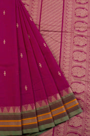 Pink Kanchi Cotton Saree 10069234 - Avishya