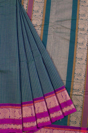 Green Kanchi Cotton Saree 10069240 - Avishya