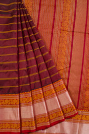 Maroon Handloom Kanchi Silk Cotton Saree 10077998